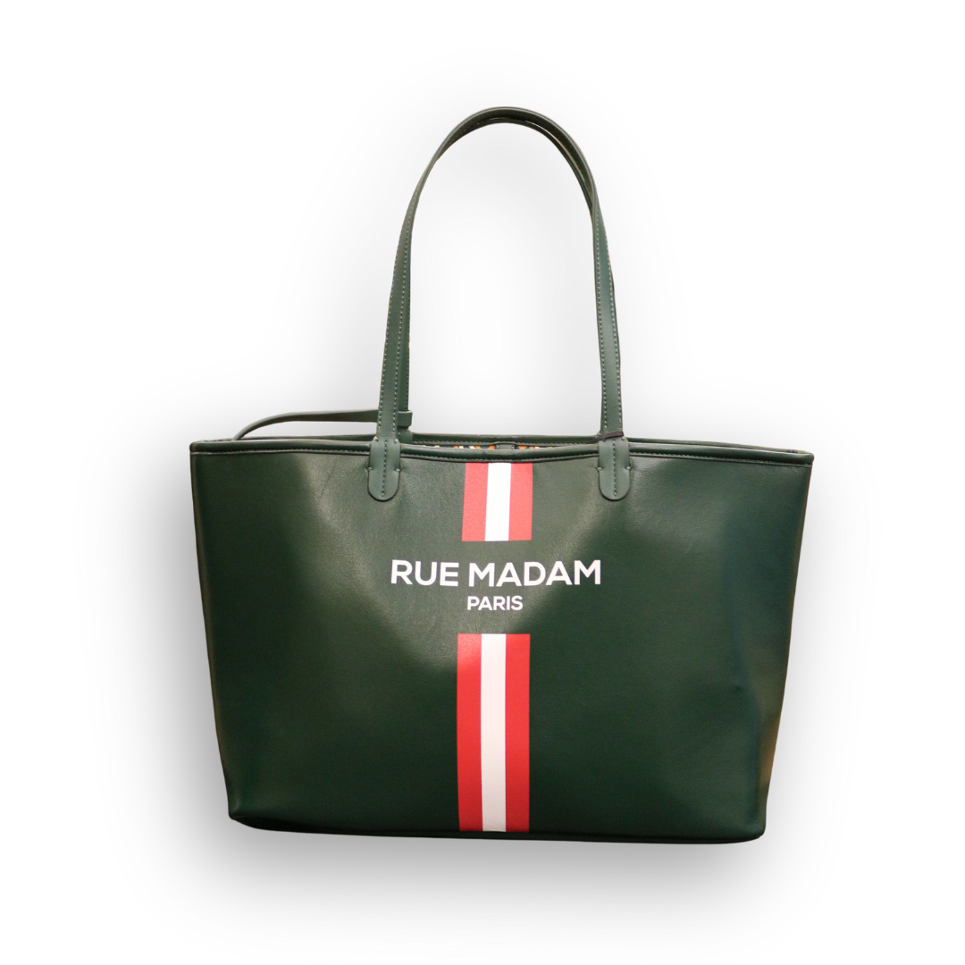 Bolso Shopping Reversible Rue Madam Verde