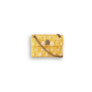 Bolso Raffia Mini Kurt Geiger Amarillo