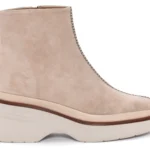 Botín beige de serraje con plataforma Pons Quintana 10990.000