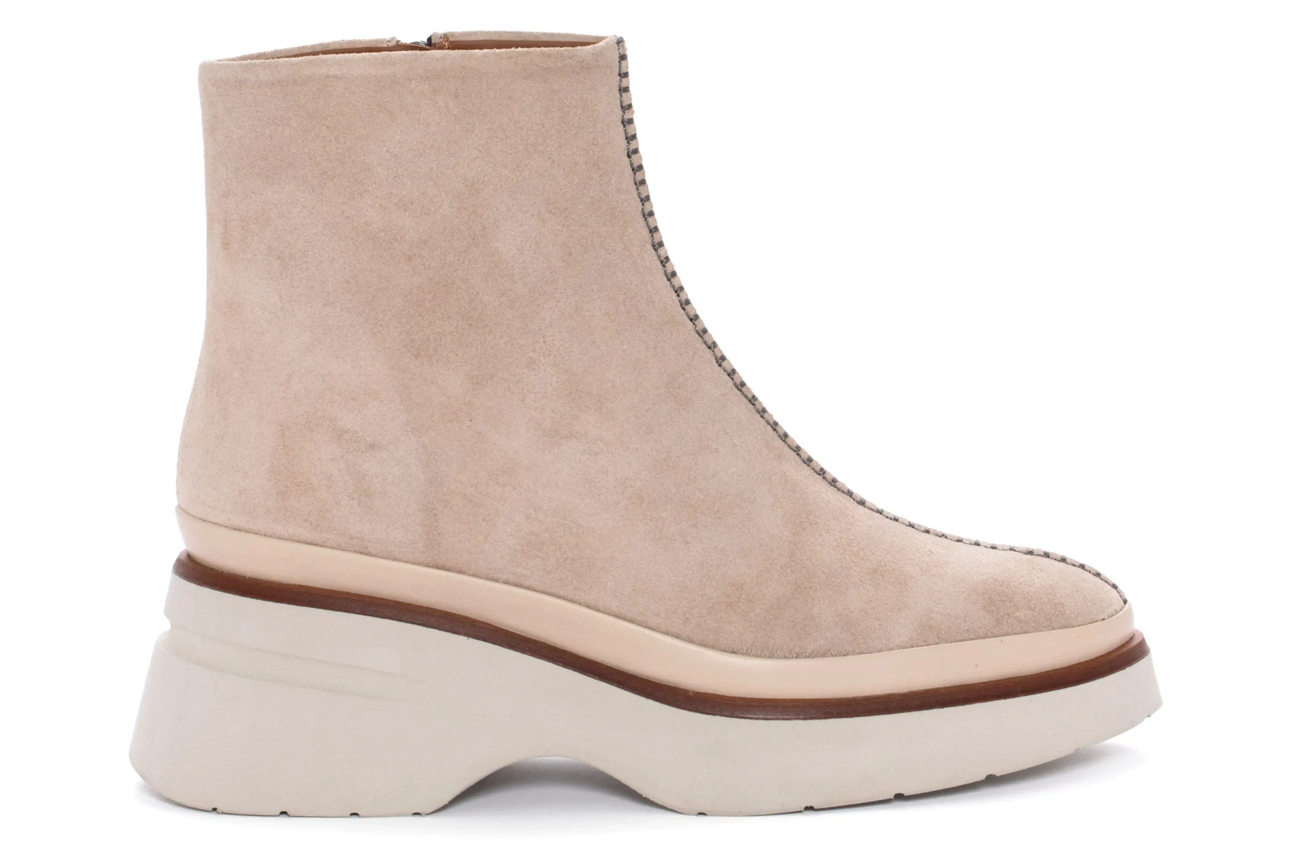 Botín beige plataforma