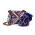Bolso multicolor Kurt Geiger con estampado y detalle de pelo