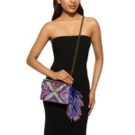 Bolso multicolor Kurt Geiger con estampado y detalle de pelo