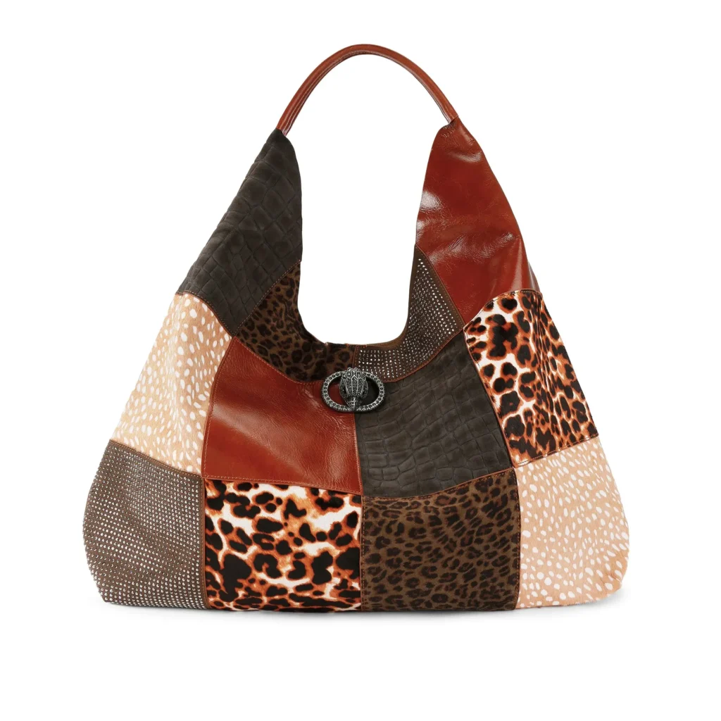 Bolso patchwork marrón de piel Kurt Geiger modelo 5049739019