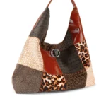 Bolso patchwork marrón de piel Kurt Geiger modelo 5049739019