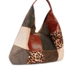 Bolso patchwork marrón de piel Kurt Geiger modelo 5049739019