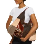 Bolso patchwork marrón de piel Kurt Geiger modelo 5049739019