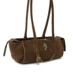 Bolso marrón alargado de ante Kurt Geiger Sloane modelo 5965230209