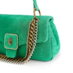 Bolso verde de ante con cadena Kurt Geiger modelo 6053170249