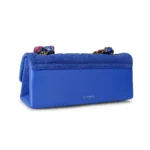 Bolso azul de ante con pañuelo Kurt Geiger Kensington modelo 6062480209