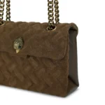 Bolso marrón acolchado de ante Kurt Geiger modelo 6344430219