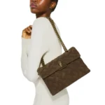 Bolso marrón acolchado de ante Kurt Geiger modelo 6344430219