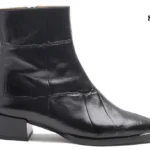 Botín negro de tacón efecto coco Dansi modelo 8707A