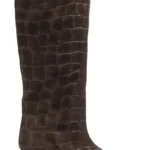 Bota alta marrón oscuro efecto coco Dansi modelo 8860A