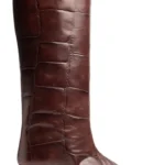 Bota alta burdeos efecto coco Dansi modelo 8860B