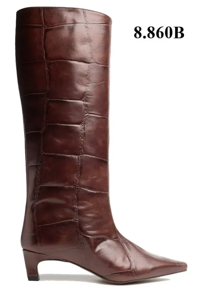 Bota alta burdeos efecto coco Dansi modelo 8860B