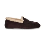 Mocasín marrón de ante con interior de pelo Exé Bruna 321