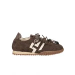 Deportiva marrón de ante Gio+ CIELOX10 con detalles animal print