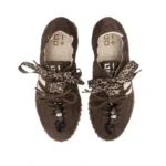 Deportiva marrón de ante Gio+ CIELOX10 con detalles animal print