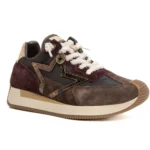 Deportiva marrón coffee de ante y mesh Cetti C-1375