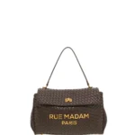 Bolso grande marrón topo trenzado Rue Madam Paris Les Jours XL Motif