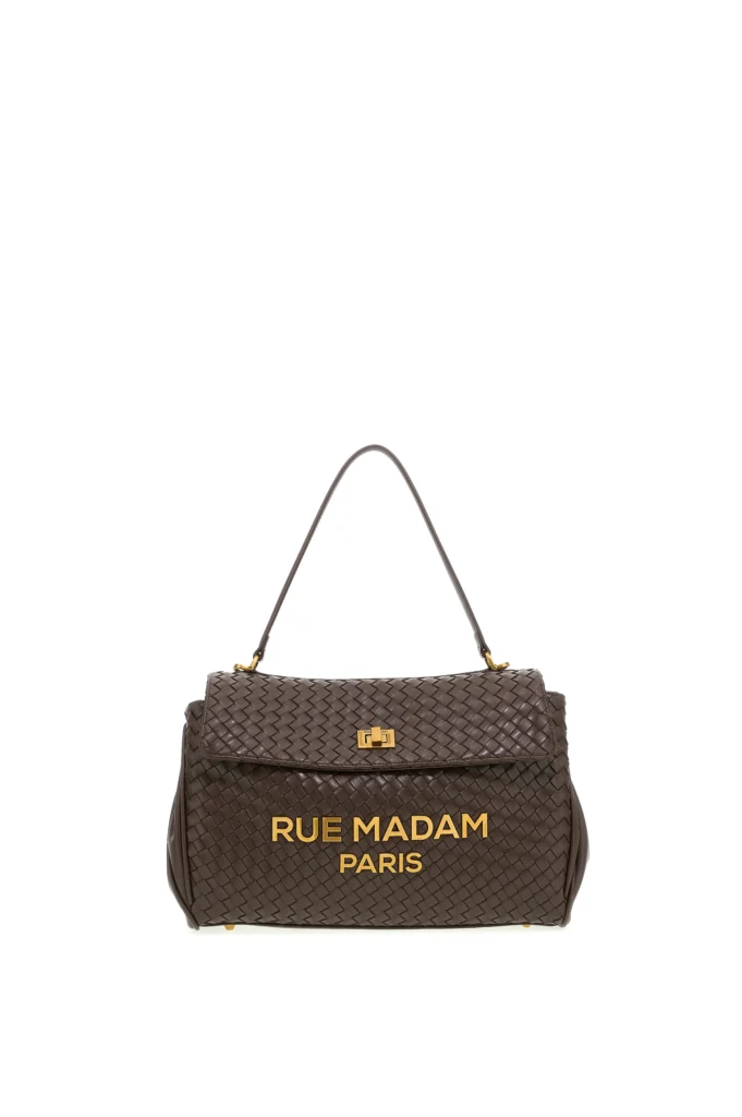Bolso grande marrón topo trenzado Rue Madam Paris Les Jours XL Motif