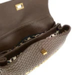 Bolso grande marrón topo trenzado Rue Madam Paris Les Jours XL Motif