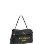 Bolso grande negro trenzado Rue Madam Paris Les Jours XL Motif