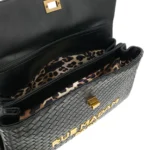 Bolso grande negro trenzado Rue Madam Paris Les Jours XL Motif