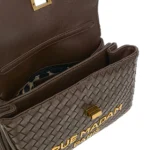 Bolso pequeño marrón topo trenzado Rue Madam Paris Les Jours XS Motif