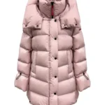 Abrigo acolchado rosa Araba de Dichi con cuello amplio y botones
