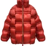 Chaqueta acolchada naranja Daniela de Dichi con cuello alto
