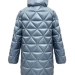 Abrigo acolchado celeste Dori de Dichi con cuello amplio