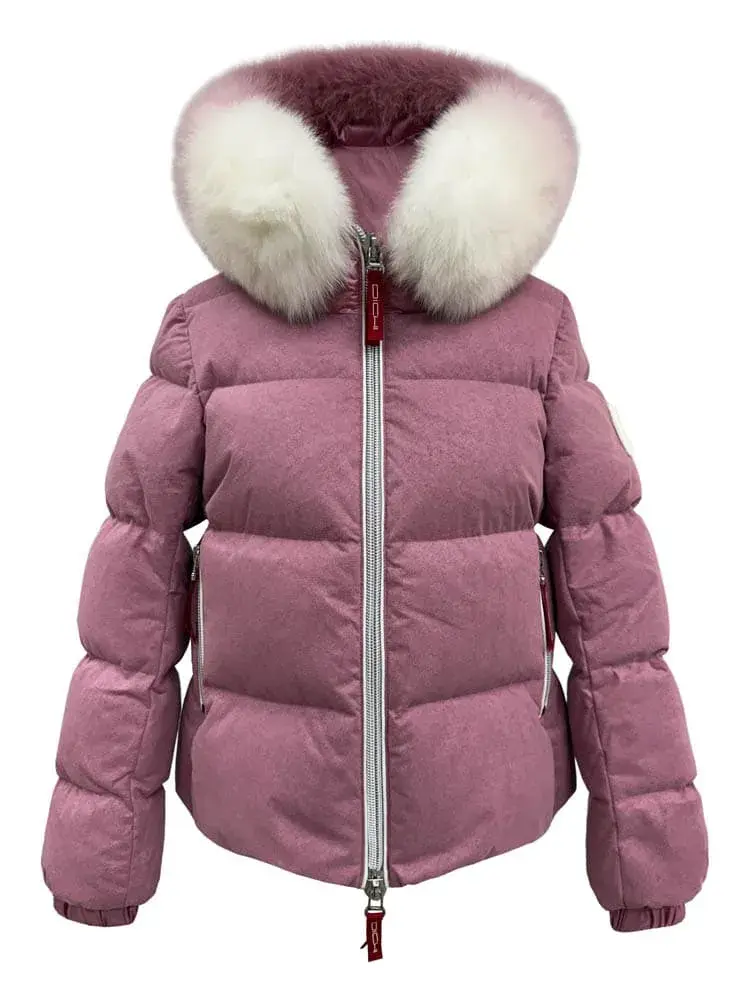 Chaqueta rosa pelo