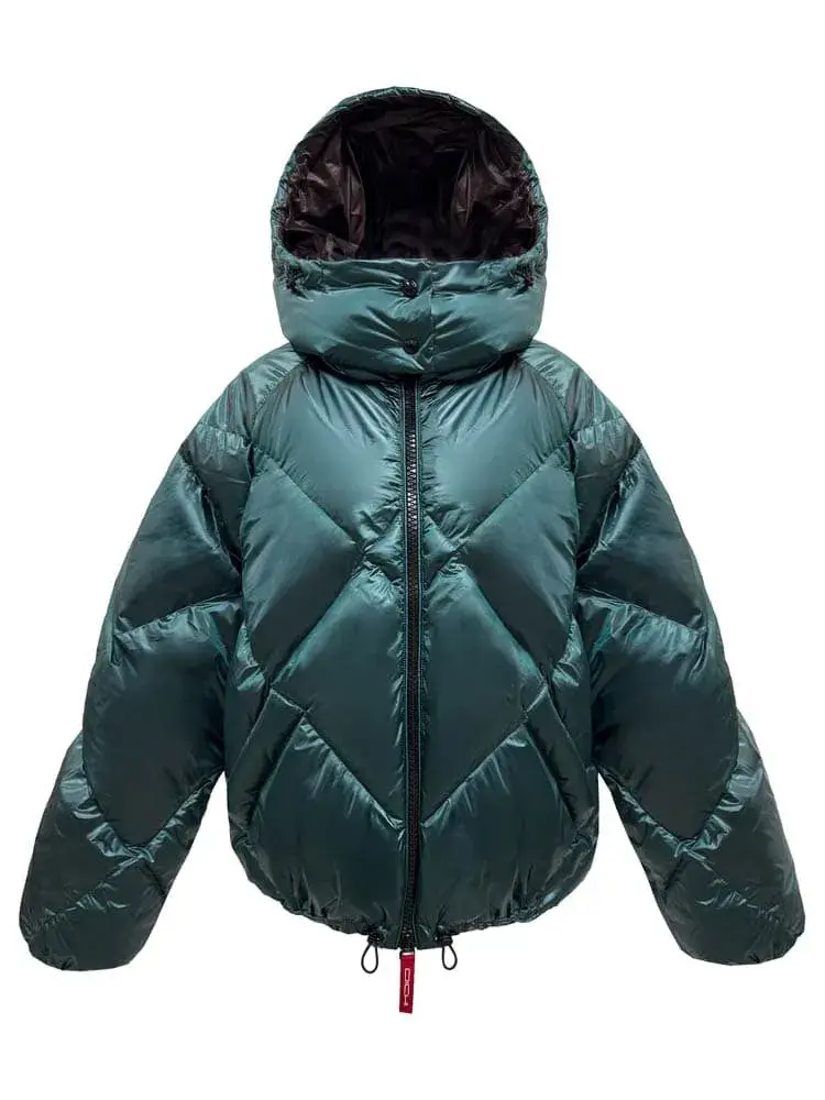 Chaqueta acolchada verde Lassie de Dichi con capucha