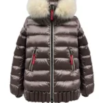 Chaqueta acolchada violeta Oliden de Dichi con cuello bicolor de pelo