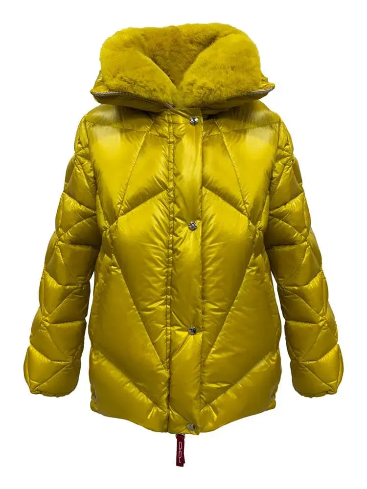 Chaqueta amarilla acolchada